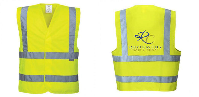 Custom Logo Reflective Yellow Safety Vest - ANSI Class 2