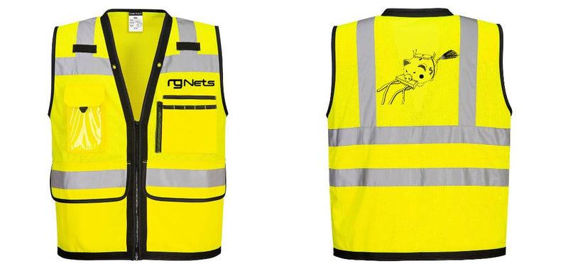 Custom Heavy Duty Hi-Vis Surveyor Vest