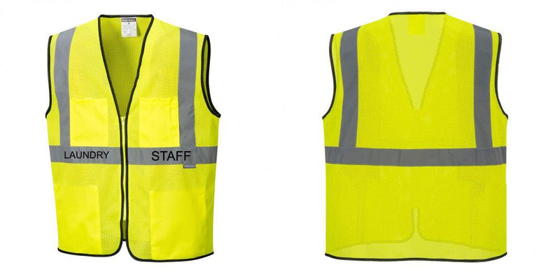Custom Lightweight High Visibility Yellow Tampa Mesh Vest