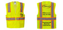 Custom Yellow Class 2 Safety Vest with Cooling Mesh Back