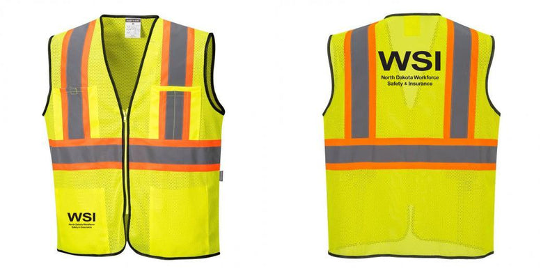 Custom Yellow Mesh Class 2 Reflective Safety Vest with Pockets