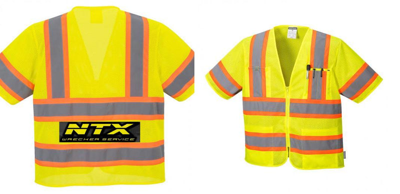 Custom Class 3 Yellow Safety Vest Sleeved Hi-Vis with Pockets