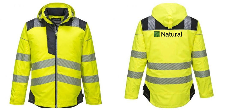 Custom PW3 Hi-Vis Winter Jacket with Reflective Segmented Tape