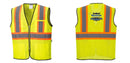 Custom Yellow Mesh Class 2 Reflective Safety Vest with Pockets