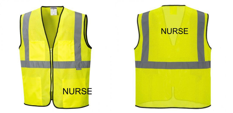 Custom Lightweight High Visibility Yellow Tampa Mesh Vest