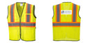 Custom Yellow Mesh Class 2 Reflective Safety Vest with Pockets