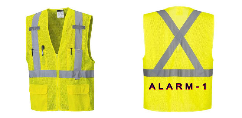 Custom Hi-Vis YELLOW Mesh X Back Executive Vest