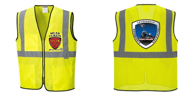 Custom Lightweight High Visibility Yellow Tampa Mesh Vest