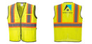 Custom Yellow Mesh Class 2 Reflective Safety Vest with Pockets