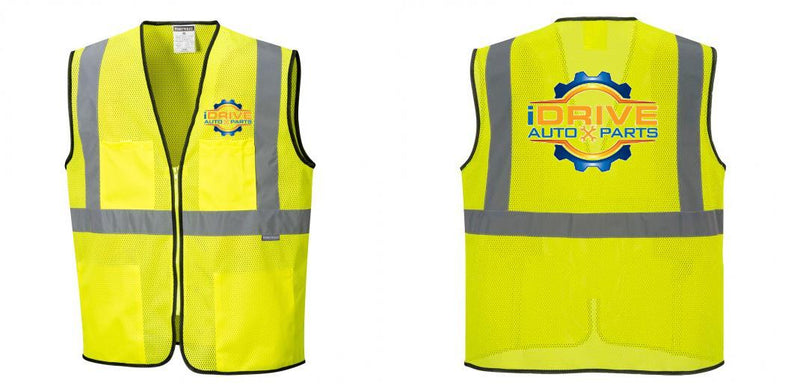 Custom Lightweight High Visibility Yellow Tampa Mesh Vest