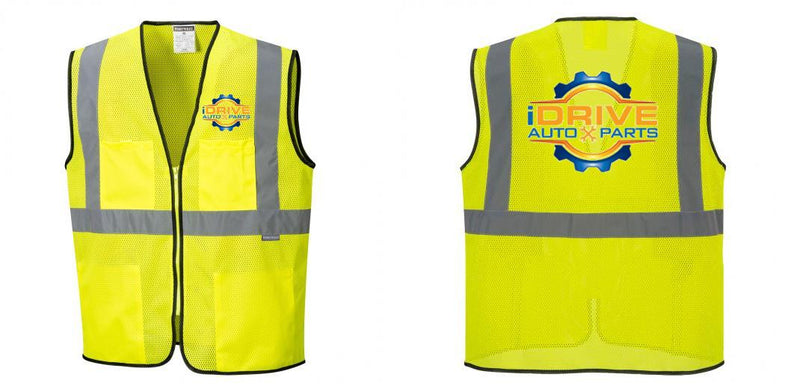 Custom Lightweight High Visibility Yellow Tampa Mesh Vest