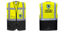 Custom Warsaw Yellow and Black Professional Style Safety Vest