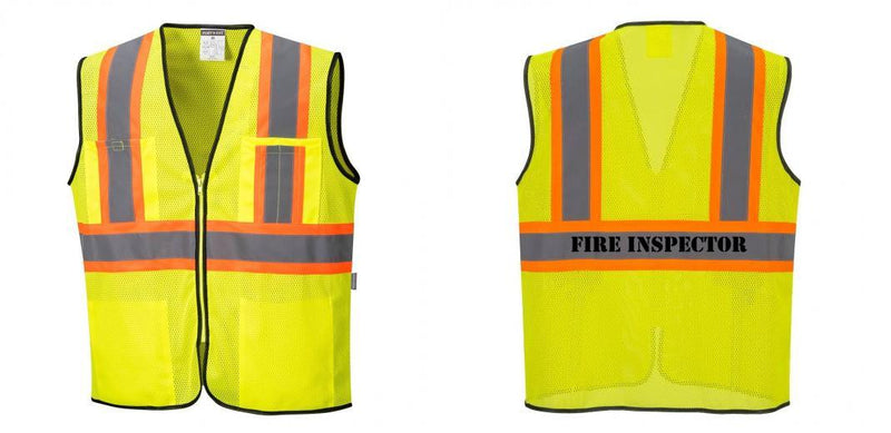 Custom Yellow Mesh Class 2 Reflective Safety Vest with Pockets