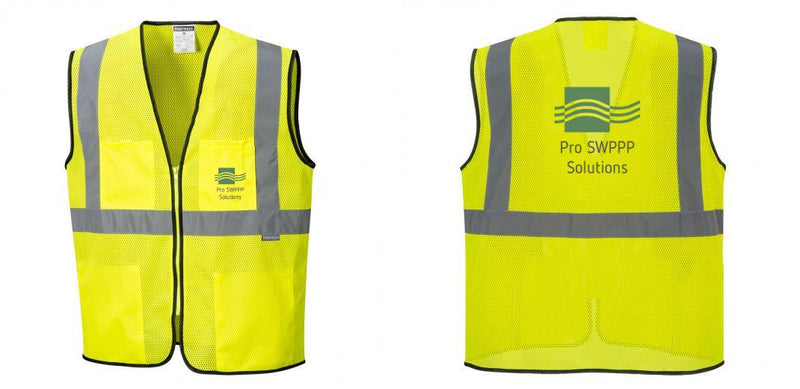 Custom Lightweight High Visibility Yellow Tampa Mesh Vest