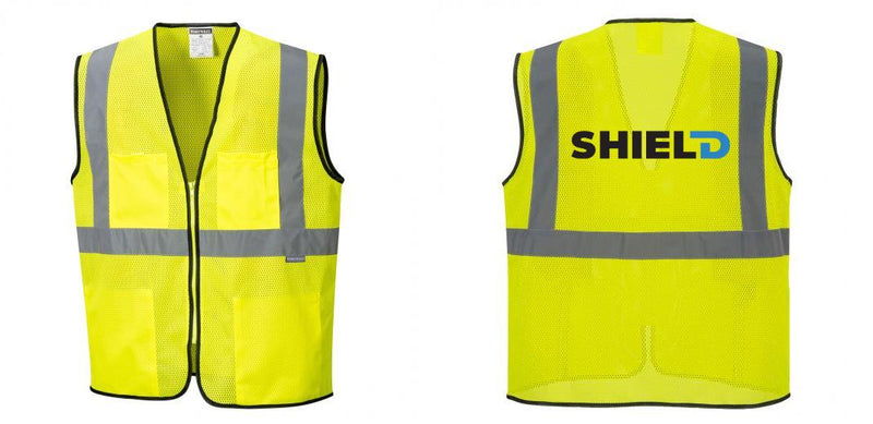 Custom Lightweight High Visibility Yellow Tampa Mesh Vest