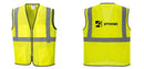 Custom Lightweight High Visibility Yellow Tampa Mesh Vest