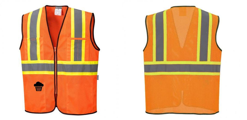 Custom Yellow Mesh Class 2 Reflective Safety Vest with Pockets