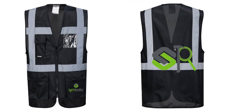 Custom Black Professional Executive Style Safety Vest