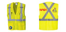 Custom Hi-Vis YELLOW Mesh X Back Executive Vest