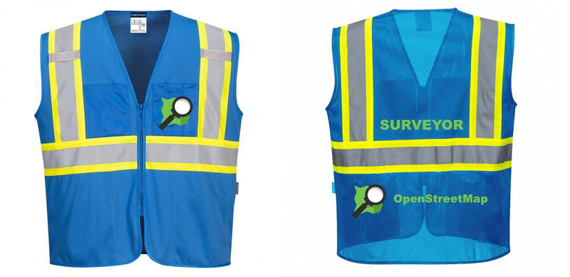 Custom Royal Blue Safety Vest Reflective High Visibility with Pockets