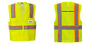 Custom Yellow Class 2 Safety Vest with Cooling Mesh Back