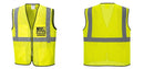 Custom Lightweight High Visibility Yellow Tampa Mesh Vest