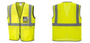 Custom Lightweight High Visibility Yellow Tampa Mesh Vest