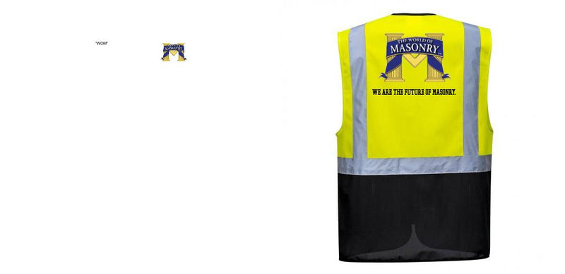 Custom Warsaw Yellow and Black Professional Style Safety Vest