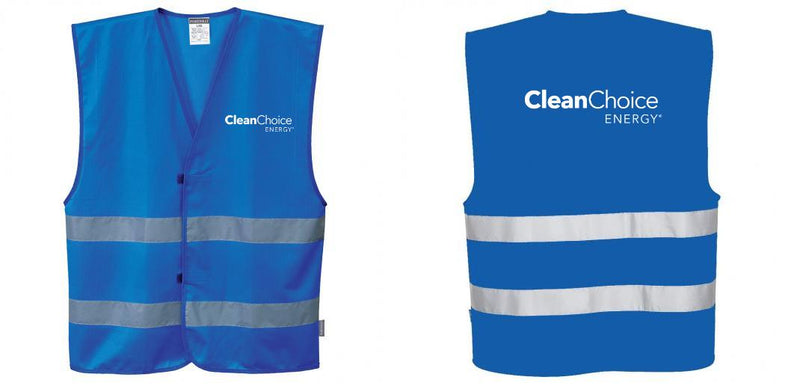 Custom ROYAL BLUE Safety Vest Reflective Hi Vis Work and Event Style Vest