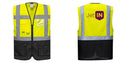 Custom Warsaw Yellow and Black Professional Style Safety Vest