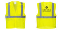 Custom Breakaway Class 2 Yellow Safety Vest Hi-Vis Reflective Breathable Mesh