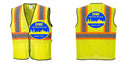 Custom Yellow Mesh Class 2 Reflective Safety Vest with Pockets