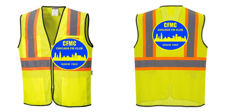 Custom Yellow Mesh Class 2 Reflective Safety Vest with Pockets