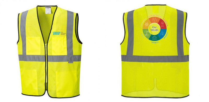 Custom Lightweight High Visibility Yellow Tampa Mesh Vest