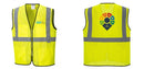 Custom Lightweight High Visibility Yellow Tampa Mesh Vest