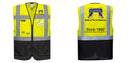 Custom Warsaw Yellow and Black Professional Style Safety Vest