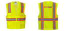 Custom Yellow Class 2 Safety Vest with Cooling Mesh Back