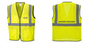 Custom Lightweight High Visibility Yellow Tampa Mesh Vest