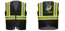 Custom Black Safety Vest Reflective High Visibility with Pockets