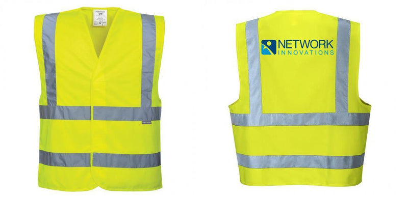 Custom Logo Reflective Yellow Safety Vest - ANSI Class 2