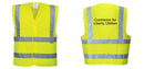 Custom Logo Reflective Yellow Safety Vest - ANSI Class 2