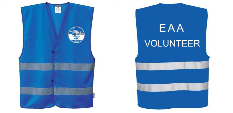 Custom ROYAL BLUE Safety Vest Reflective Hi Vis Work and Event Style Vest