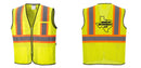 Custom Yellow Mesh Class 2 Reflective Safety Vest with Pockets