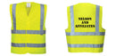 Custom Logo Reflective Yellow Safety Vest - ANSI Class 2
