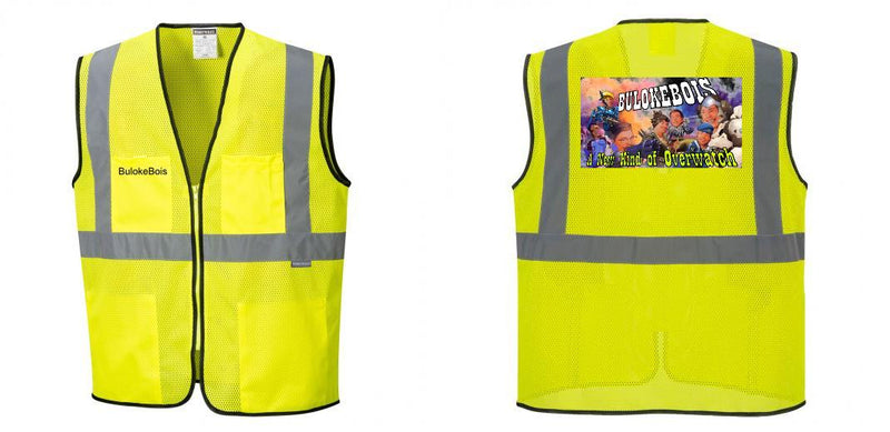 Custom Lightweight High Visibility Yellow Tampa Mesh Vest