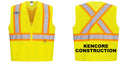 Custom X-Back YELLOW Mesh Contrast Tape Vest