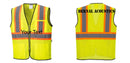 Custom Yellow Mesh Class 2 Reflective Safety Vest with Pockets