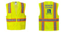 Custom Yellow Class 2 Safety Vest with Cooling Mesh Back