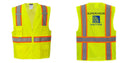 Custom Yellow Class 2 Safety Vest with Cooling Mesh Back