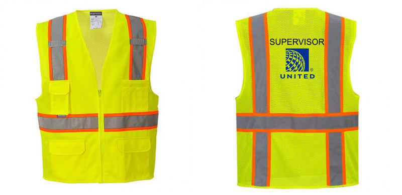 Custom Yellow Class 2 Safety Vest with Cooling Mesh Back